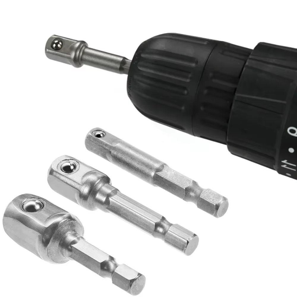 Adaptateur de douille en acier au chrome vanadium, tige Seth EX à 1/4 "3/8" 1/2 ", mèches d'extensio