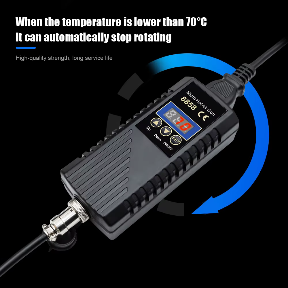 Pistolet thermique JCD 750W avec écran numérique, station de soudage micro-réparation, pistolet à ai