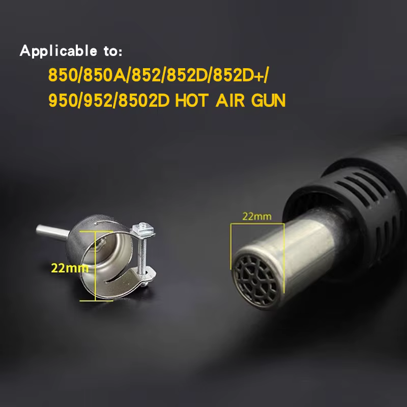 Buse d'air chaud 850, buse de soudage à Angle incurvé de 45 degrés pour Station de retouche à Air ch