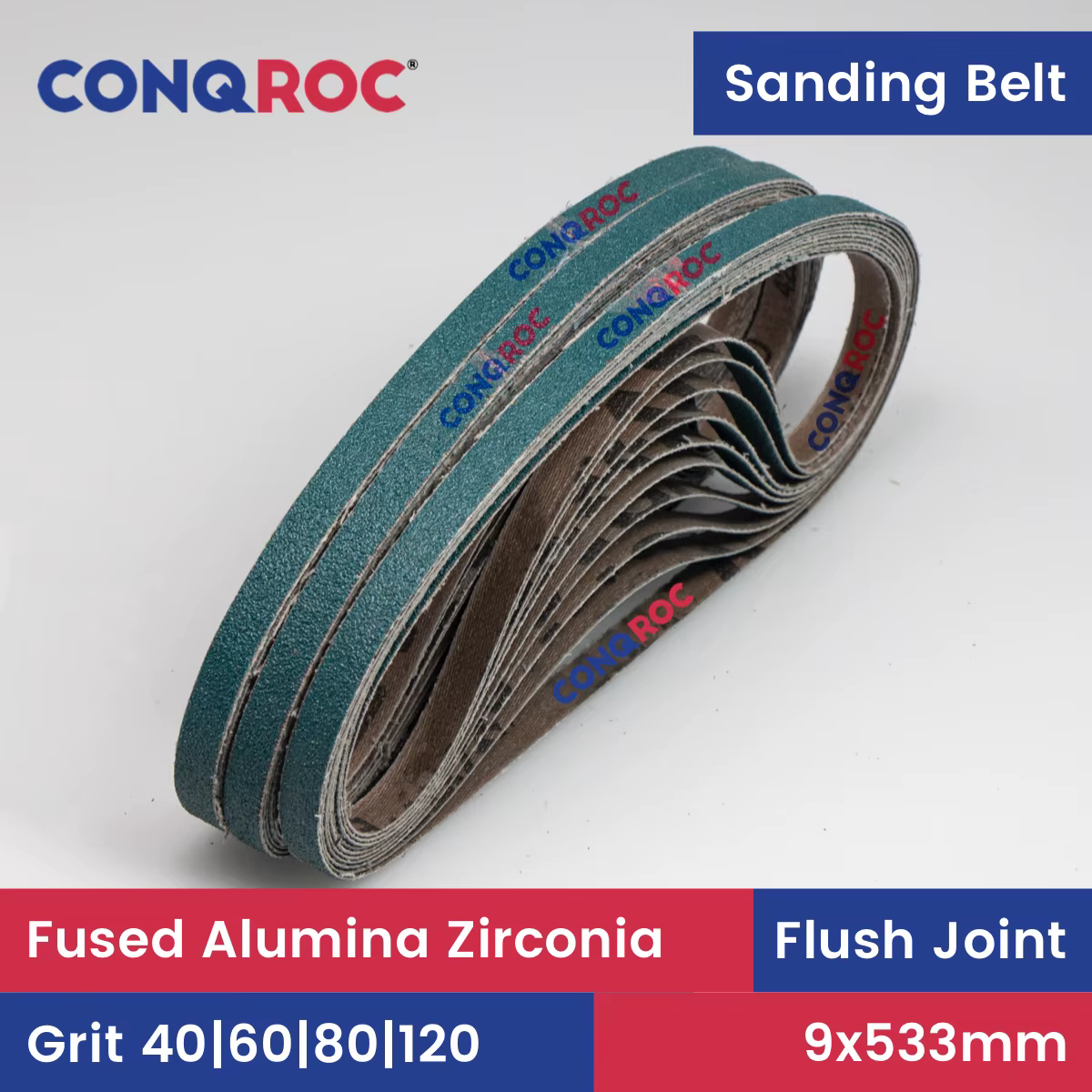 Lot de 30 pièces d'alumine de ponçage 9x533mm, 4 options, grain-40 ~ 120