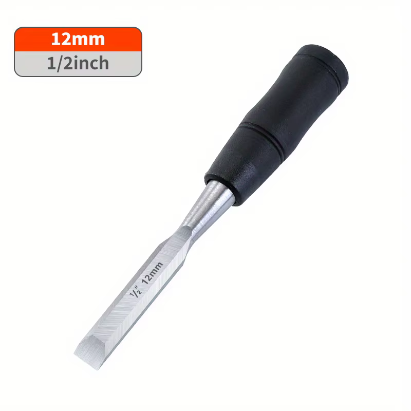 Ciseau à bois en acier au carbone de 7,5 pouces, 1 pièce, Mn65 #   Ciseau avec extrémité de marteau 