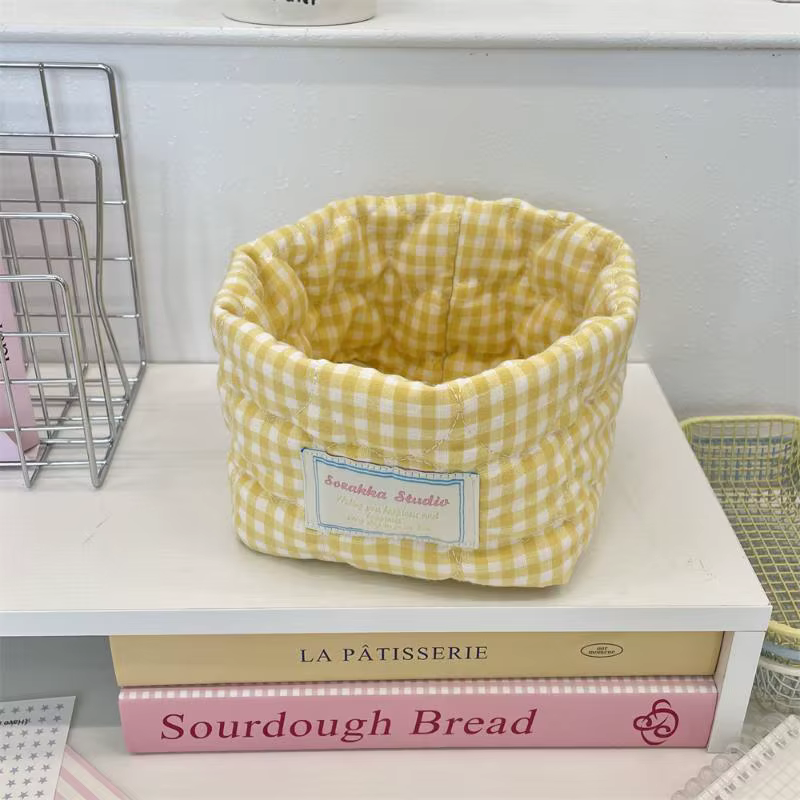 Panier de rangement en tissu rayé, bac d'organisation pour la maison, grand panier pliable et lavabl