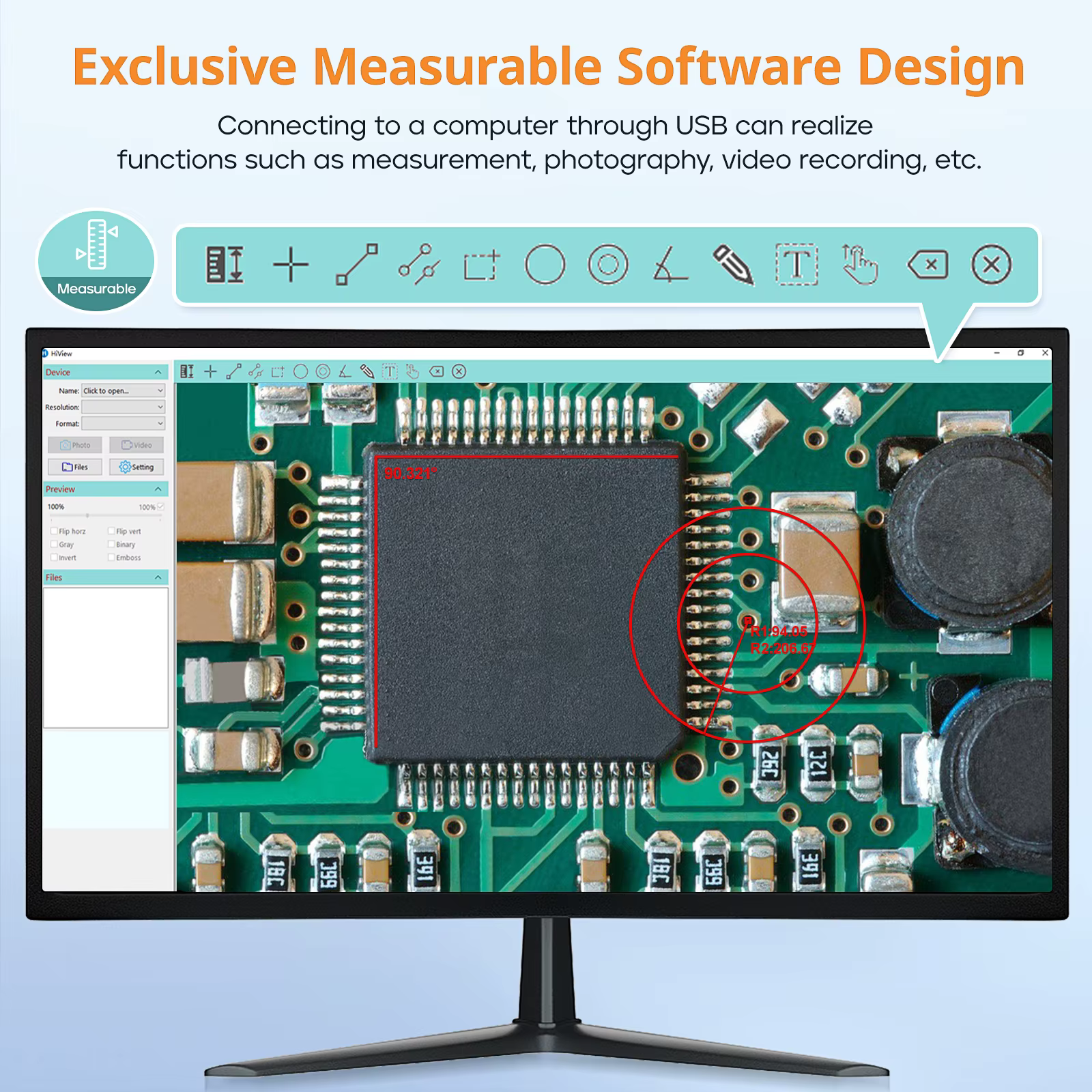 Hayve 7 ''Microscope numérique 1200X Zoom 12MP HD Microscopes électroniques caméra loupe pour souder