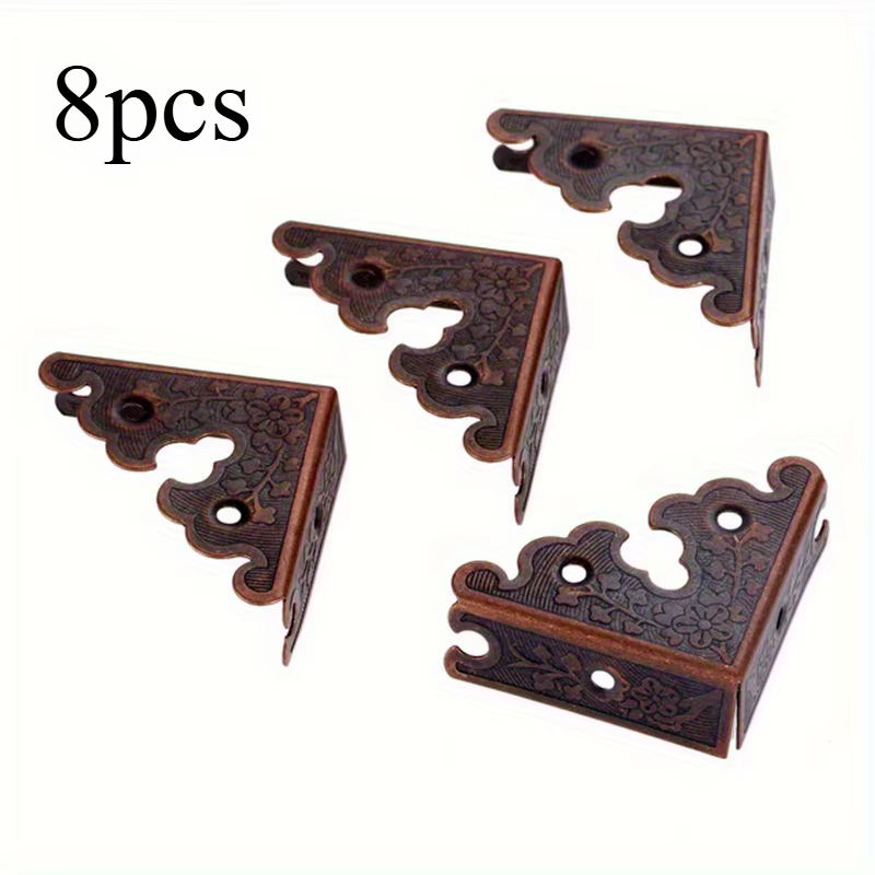 Boîte en bois d'angle droit de 34mm, longueur de bord, boîte-cadeau, décoration à quatre côtés, Angl
