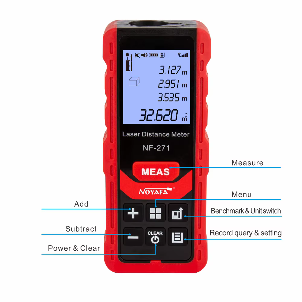 NoynotifNF-271 Distancemètre Laser 40M 80M Télémètre Bande Télémètre Dispositif De Mesure Règle Numé