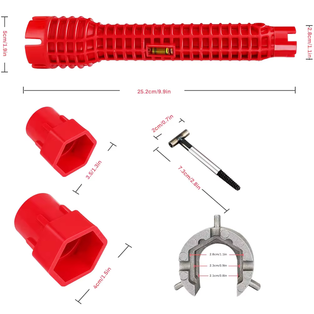 Nouveau 8 en 1 Multi clé Flume clé magique évier outils de plomberie clé magique clé polyvalente clé