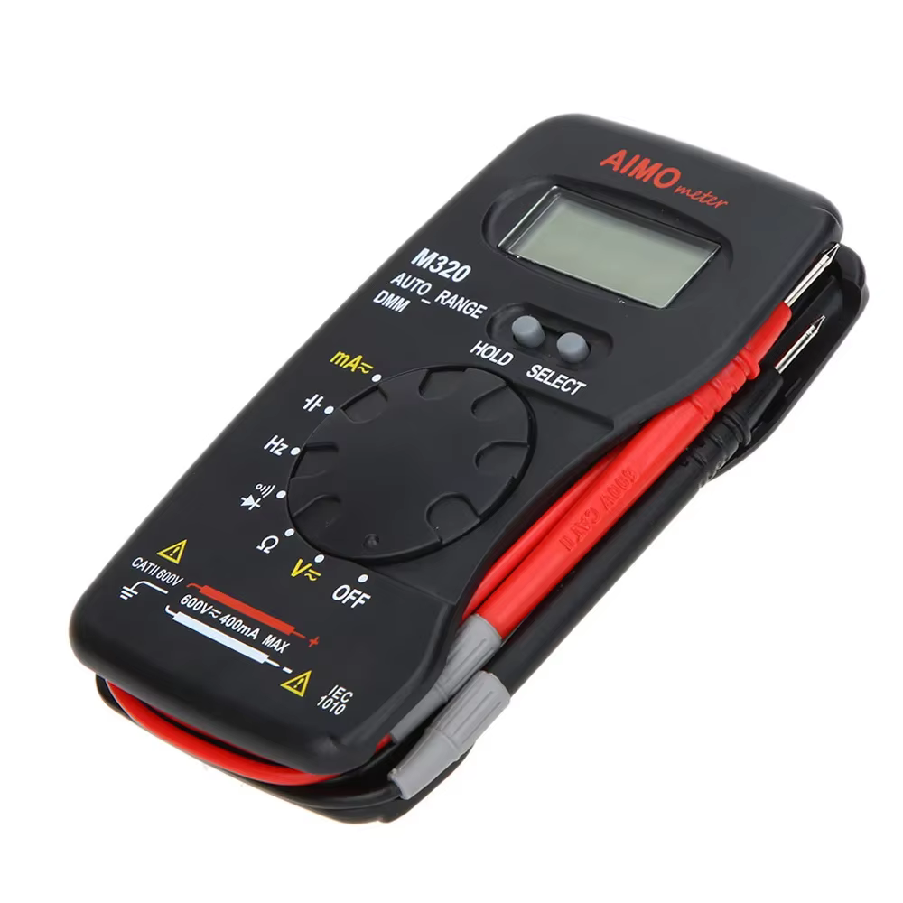 Multimètre numérique de poche AIMO M320, déterminer LCD, DMM, puzzles morts, mesure d'itance, mainti