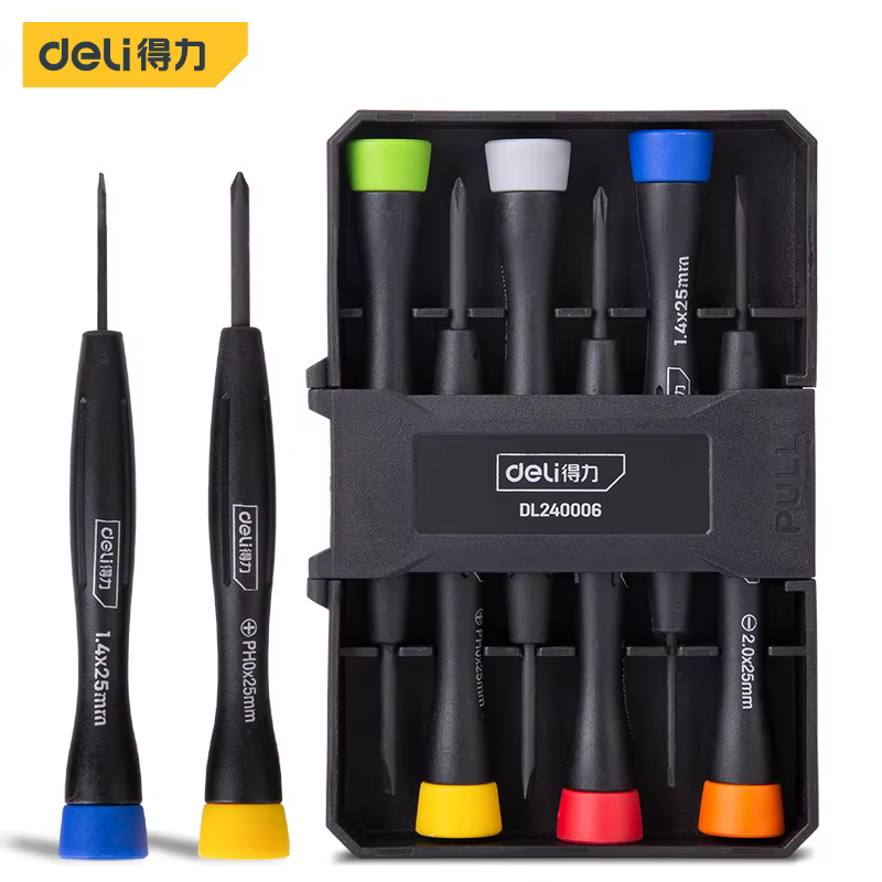Jeu de tournevis, Kit d'outils de réparation de précision avec 6 tournevis à fente de différentes ta