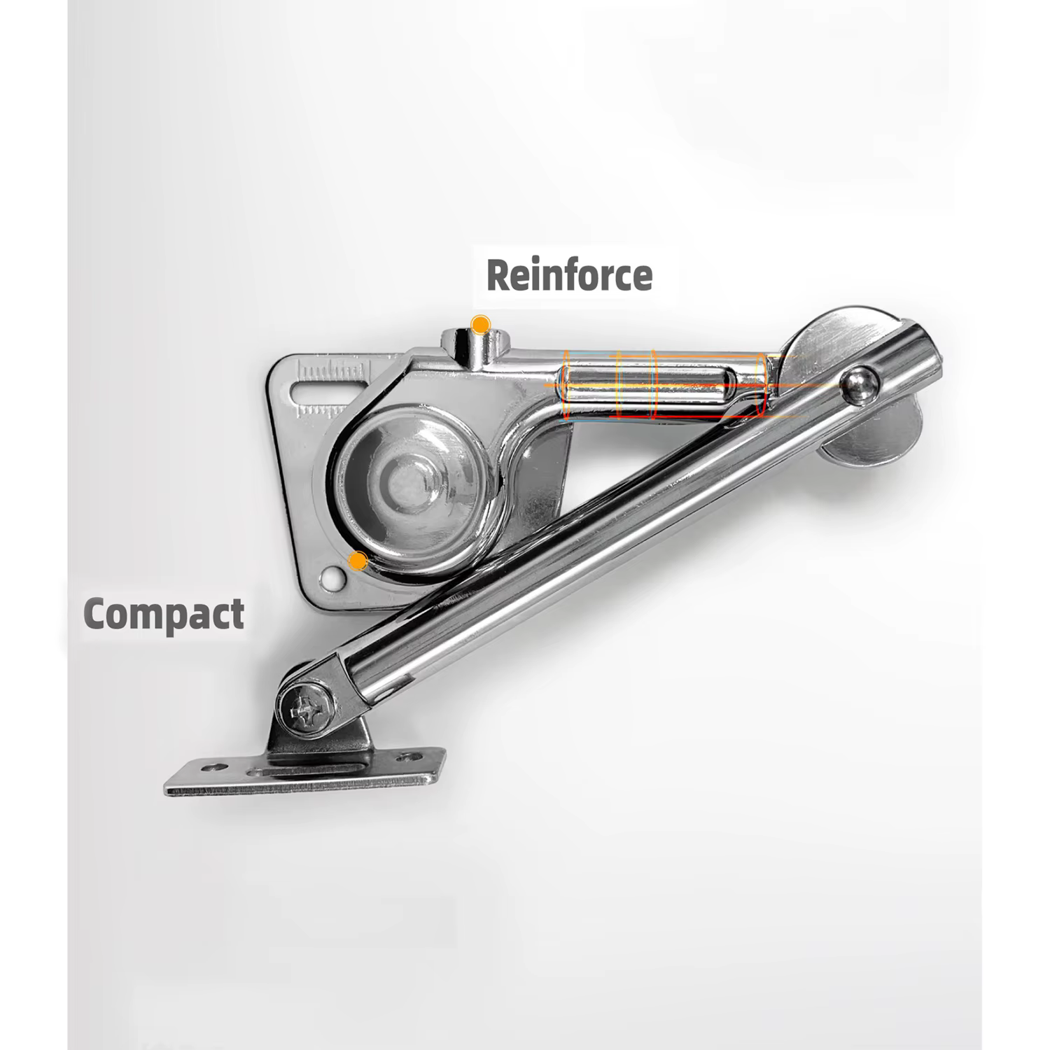 Support Hydraulique de Levage de Porte d'Armoire, Vide, Ouverture, Charnière, 2 Pièces