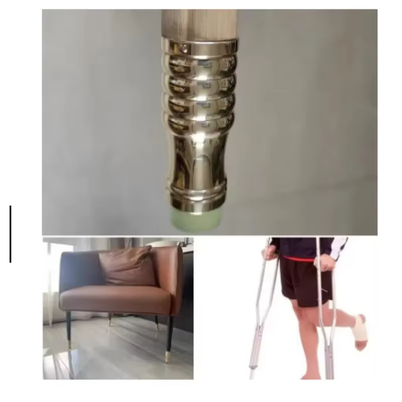 Embout de béquille de canne en laiton avec coussin en caoutchouc antidérapant, remplacement des pied
