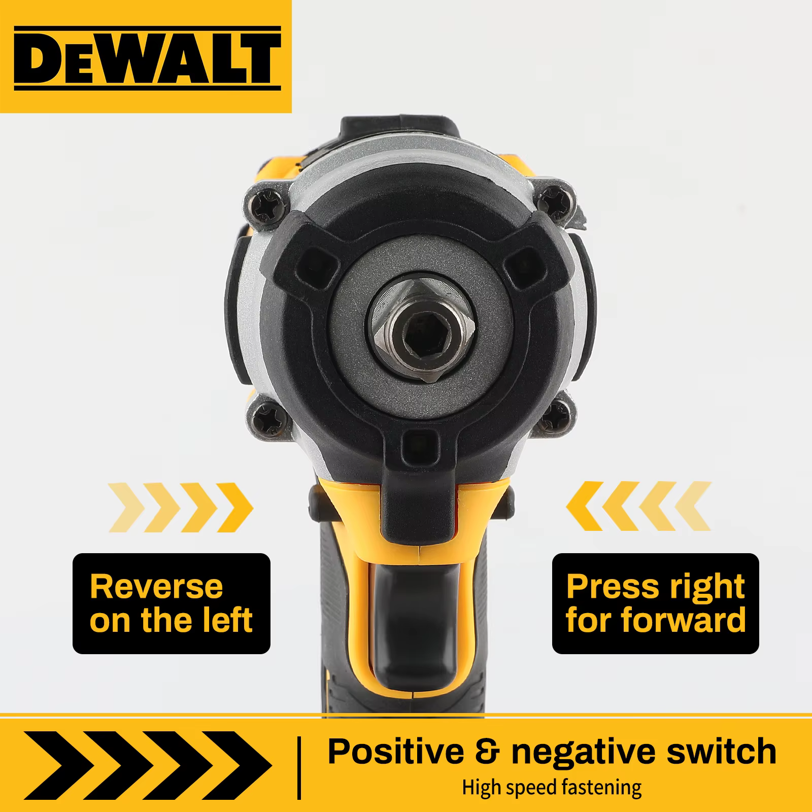 DEWALT DCF921 ATOMIC 20V MAX Clé à chocs sans fil 1/2 pouce : vitesse variable, charge intégrée, liv