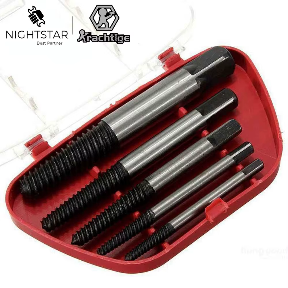Extracteur de vis, forets centraux, jeu de guides, dissolvant de boulons cassés et endommagés, vites