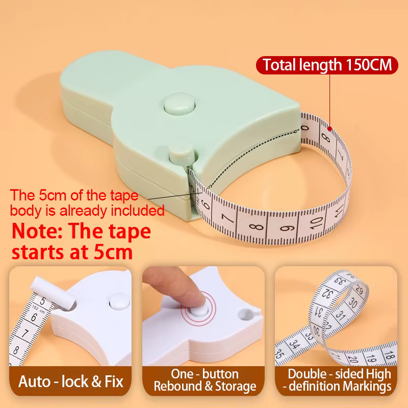 Ruban à mesurer portable en pouces, mini règle souple rétractable, ruban de mesure métrique pour le 