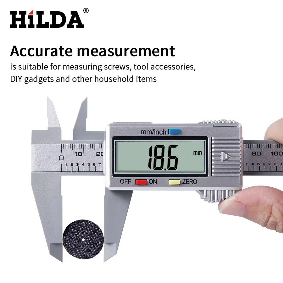 HILDA 0-150mm pied à coulisse numérique électronique pied à coulisse numérique 6 pouces LCD micromèt