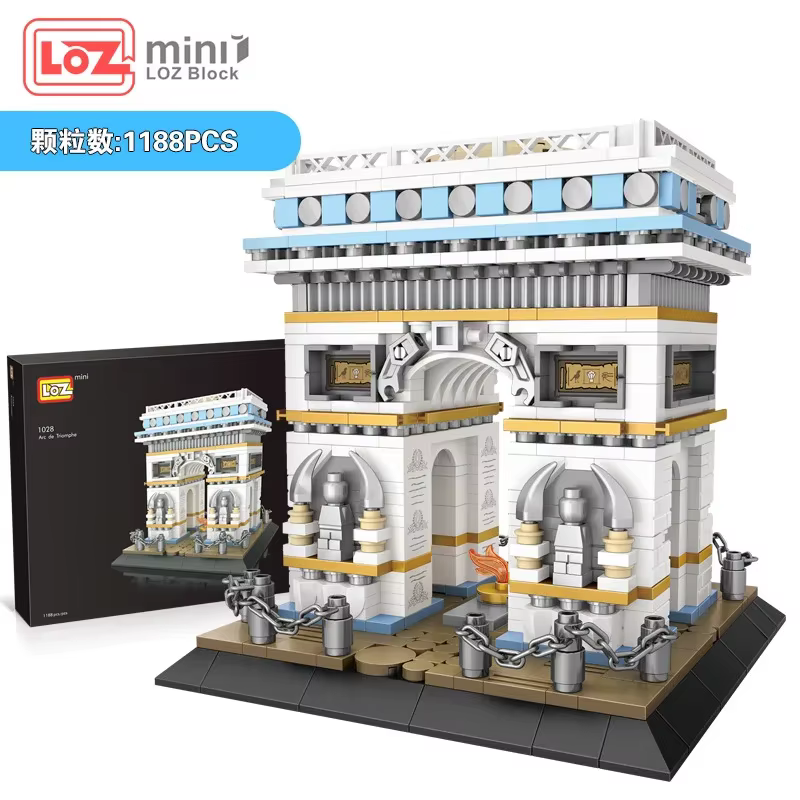 LOZ-décennie ks of World Famous Landmark Architecture, Bricolage, London Bridge, Burj Al Arab, Trium