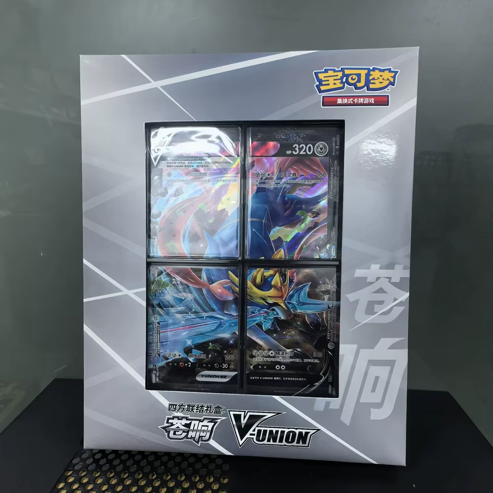 Boîte Cadeau Authentique Pokémon PTCG V-UNION Connection Mewtwo Greninja Zacian Cartes à Collectionn