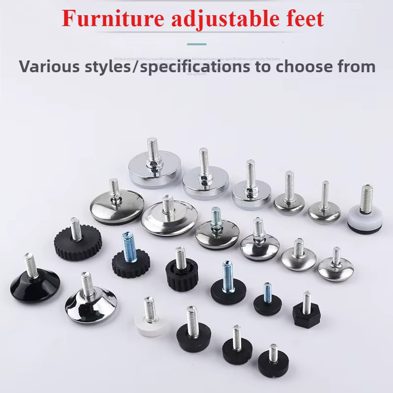 Pieds de nivellement, M6, M8, M10, hauteur réglable par vis, diamètre 21mm, 24mm, 27mm, 30mm, 36mm, 
