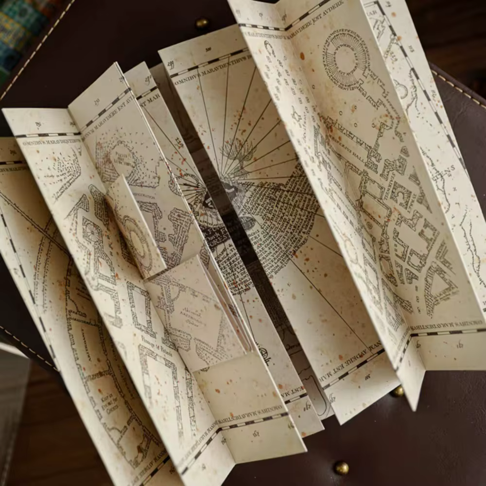 Véritable carte au trésor de Harry Potter Poudlard édition complète haute définition cartes de Marau