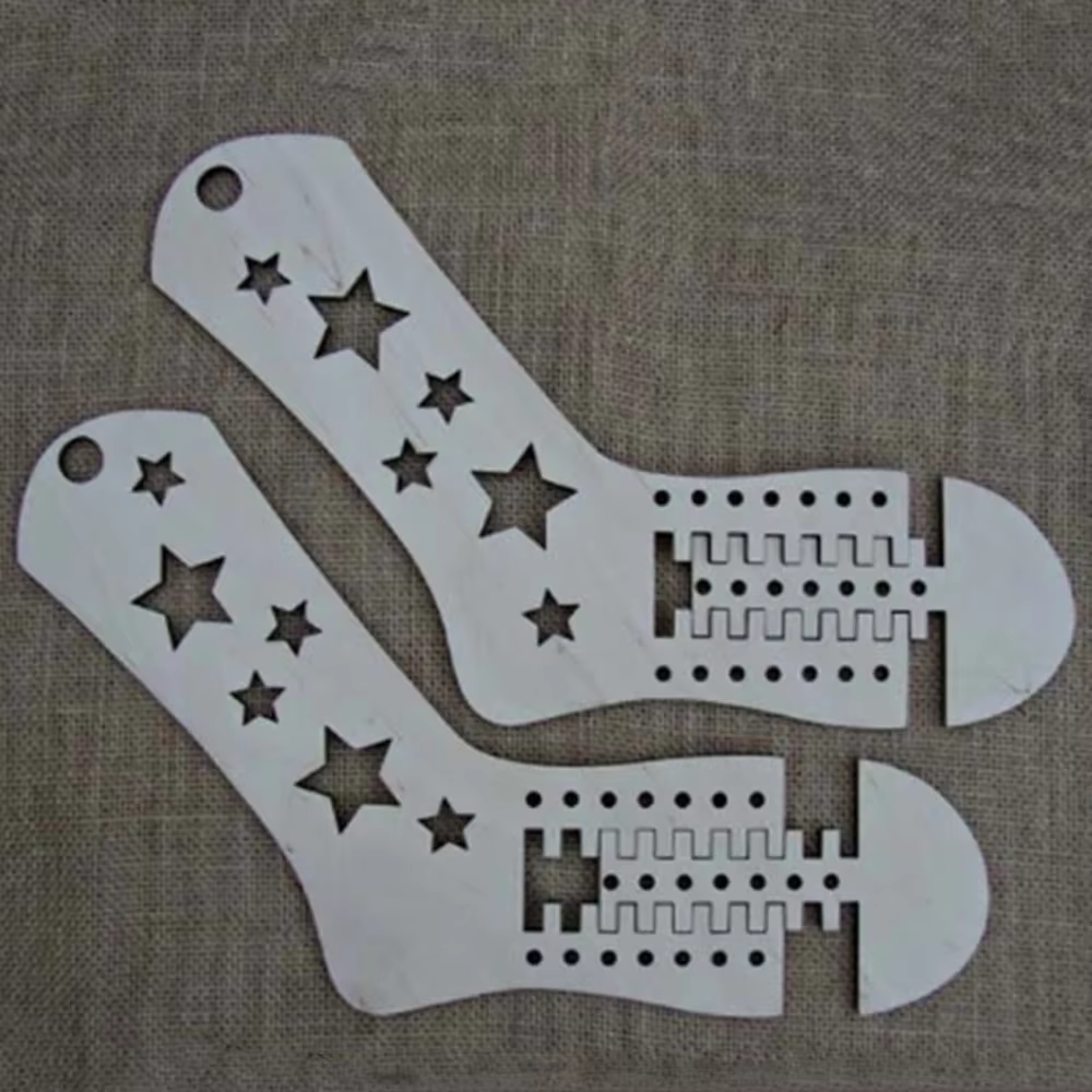 Ensemble de chaussettes en bois, modèle télescopique, bricolage à la main, machine ogo, tableau d'af