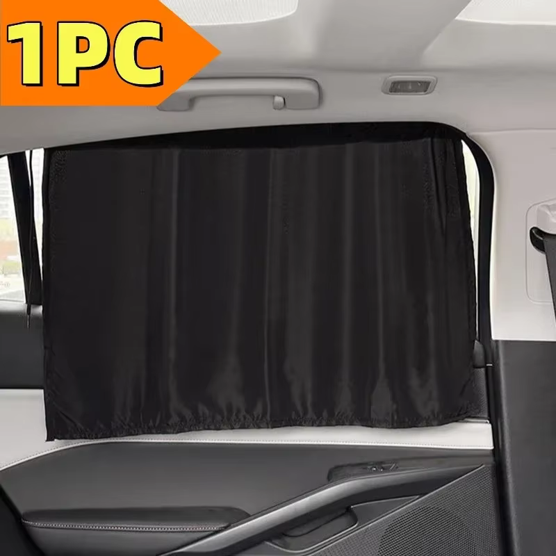 Rideau à ventouse dans la fenêtre de la voiture, couverture de pare-soleil de fenêtre latérale unive