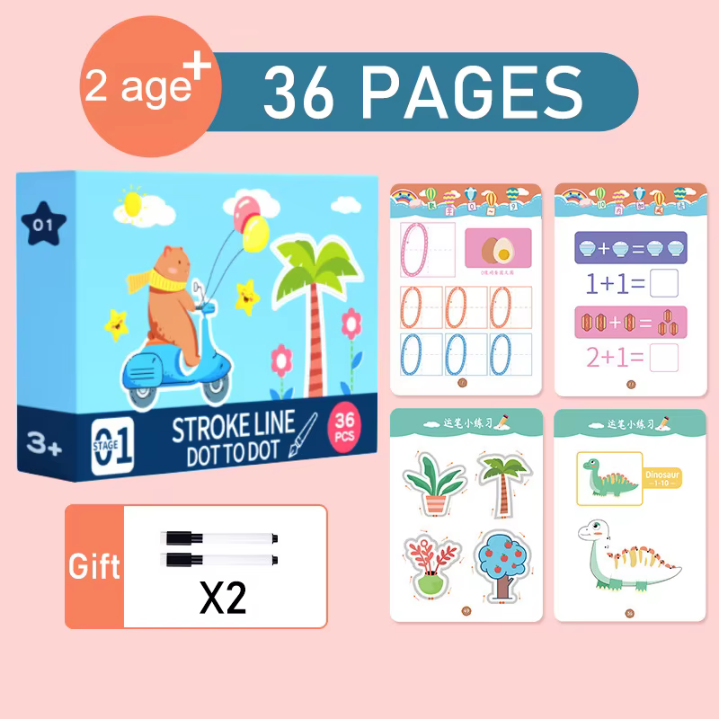 Cahier de pratique pour enfants, livre de formation au contrôle, cahier d'exercices de traçage magiq
