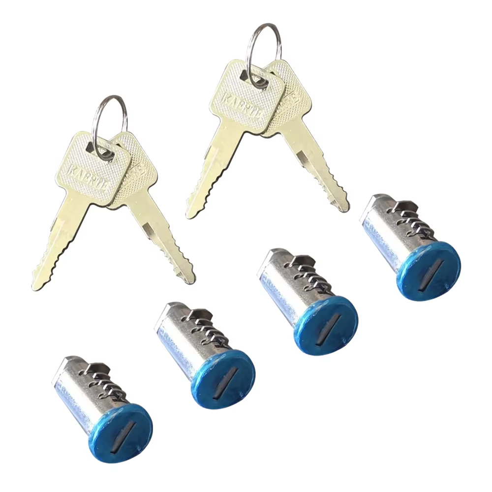 Ensemble de 4 serrures à baril pour barres de toit et 4 clés pour barres de toit et porte-cycles Thu