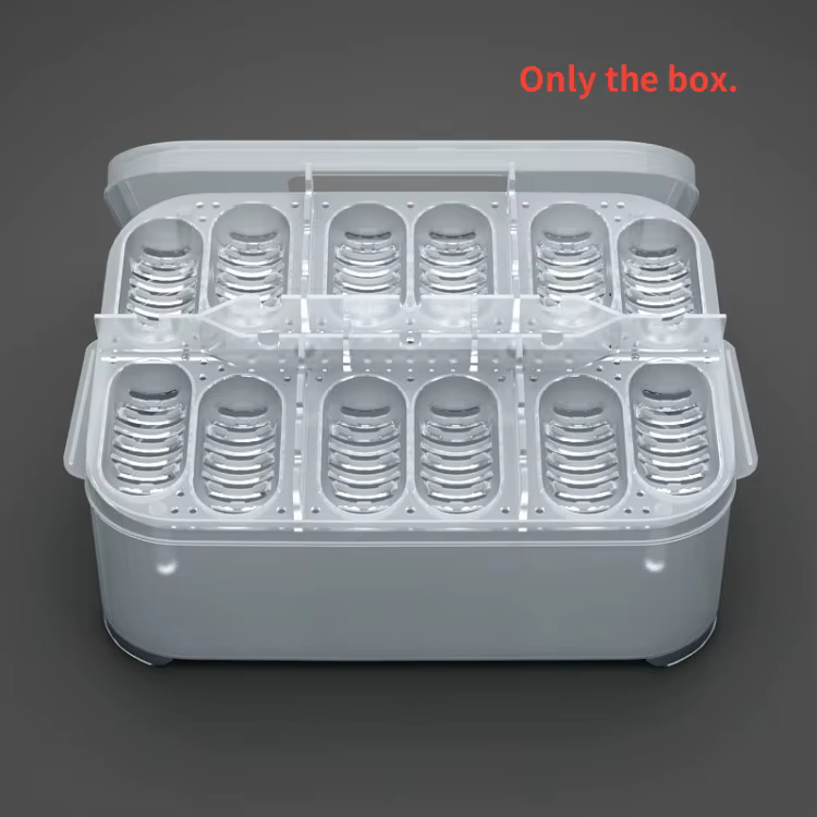 DIY Boîte d'incubation à 12 compartiments pour œufs de serpent, lézard, reptile, tortue et autres an