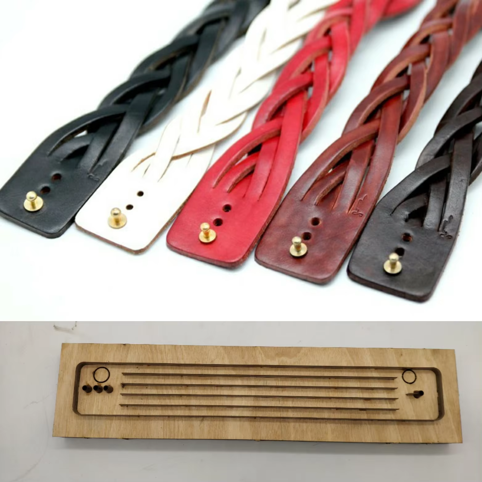 Moule à couteau en cuir, moule à couteau Laser, matrices de découpe de cinq bracelets tissés personn