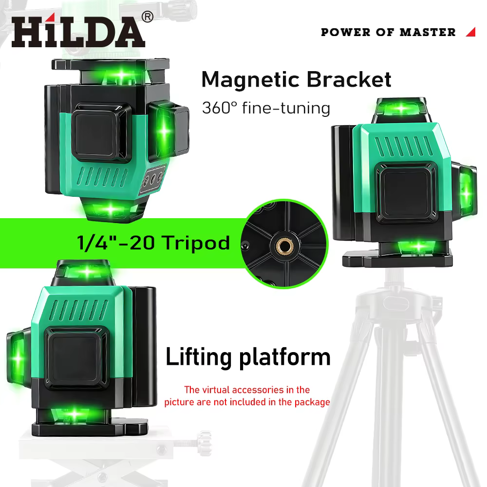 HILDA 16/12 lignes niveau laser ligne verte SelfLeveling 360 horizontal et vertical super puissant f