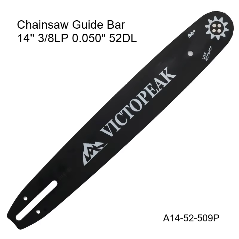 Barre de guidage de tronçonneuse 14 pouces 3/8LP 0,050" 52DL A14-52-509P pour scie à chaîne