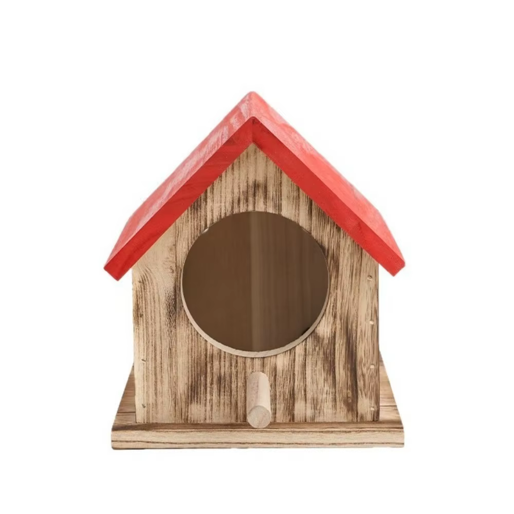 Nichoir pour oiseaux en bois imperméable, maison pour oiseaux avec ventilation, nid d'éclosion color