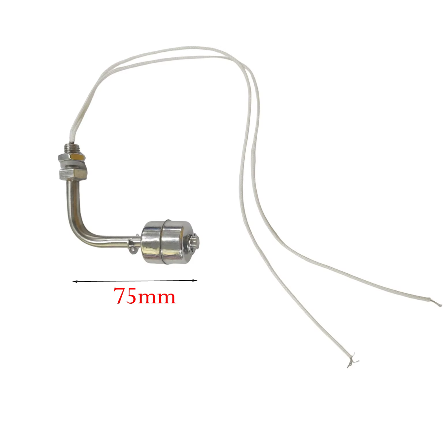 1pc 75/100/150/200/250mm interrupteur à flotteur en acier inoxydable réservoir capteur de niveau d'e