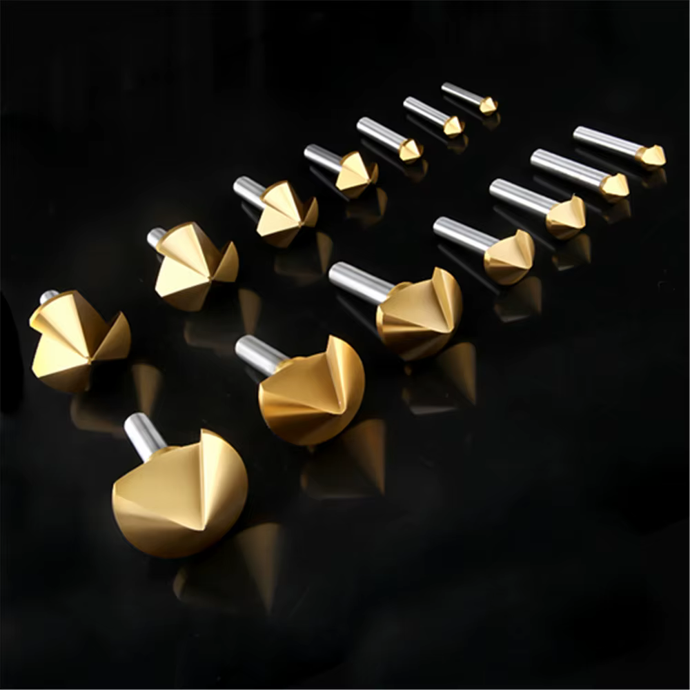 Nouveau 1 pièces 60/90/120 degrés fraise HSS chanfreinage métal fraisage outil 1 3 coupe-cannelure d