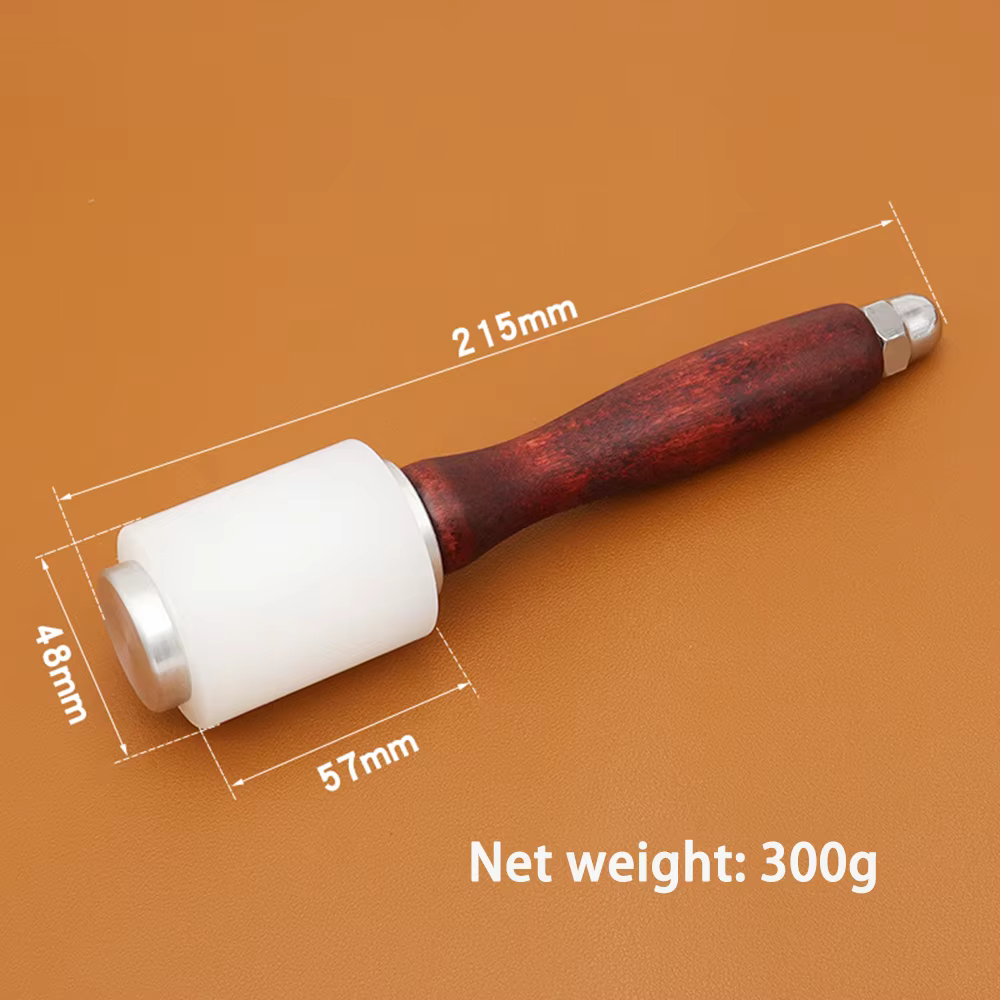 Marteau de sculpture sur cuir DIY - Tête en nylon de haute qualité avec manche en bois, outils de tr