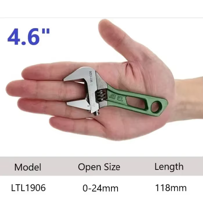 Clé à molette réglable à grande ouverture, mini clé à poignée courte, clé enveloppée, outils de plom