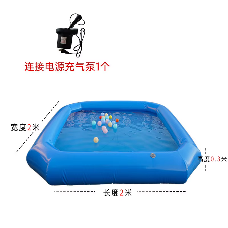 Piscine intérieure colorée d'été, conception de piscine rectangulaire gonflable profonde personnalis