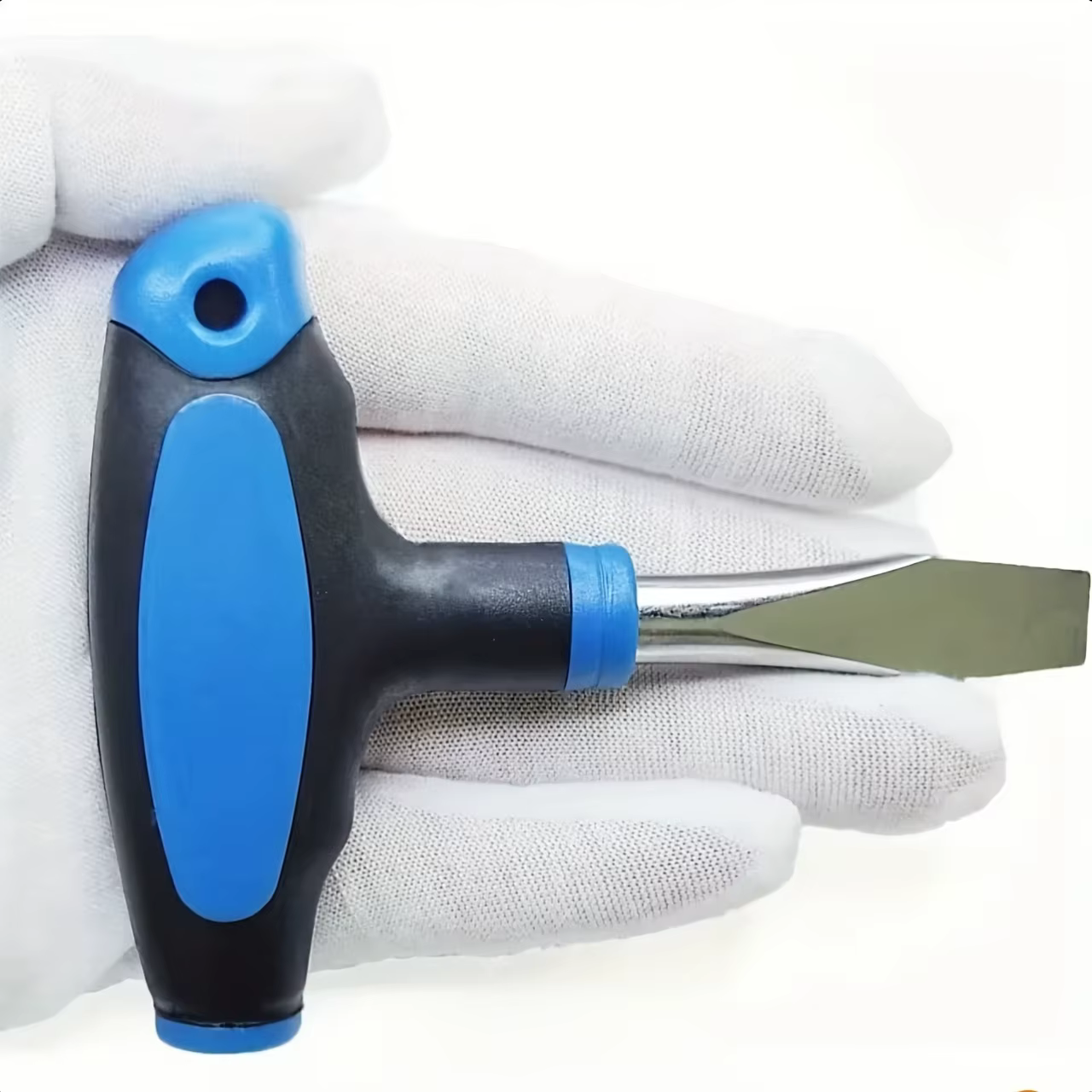 Tournevis plat à poignée en T, pointe fendue de 10 mm, poignée antidérapante robuste, longueur de 3,