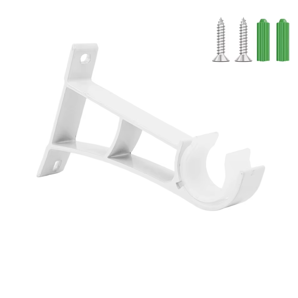 Support de tringle à rideau en alliage d'aluminium Durable, robuste avec vis, Support de tringle rom