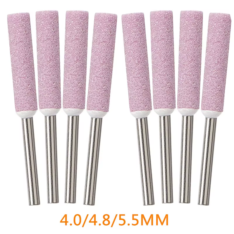 Affûteur de scie à chaîne en céramique, 8 pièces, lime en pierre 4mm 4.8mm 5.5mm, affûtage de scie à