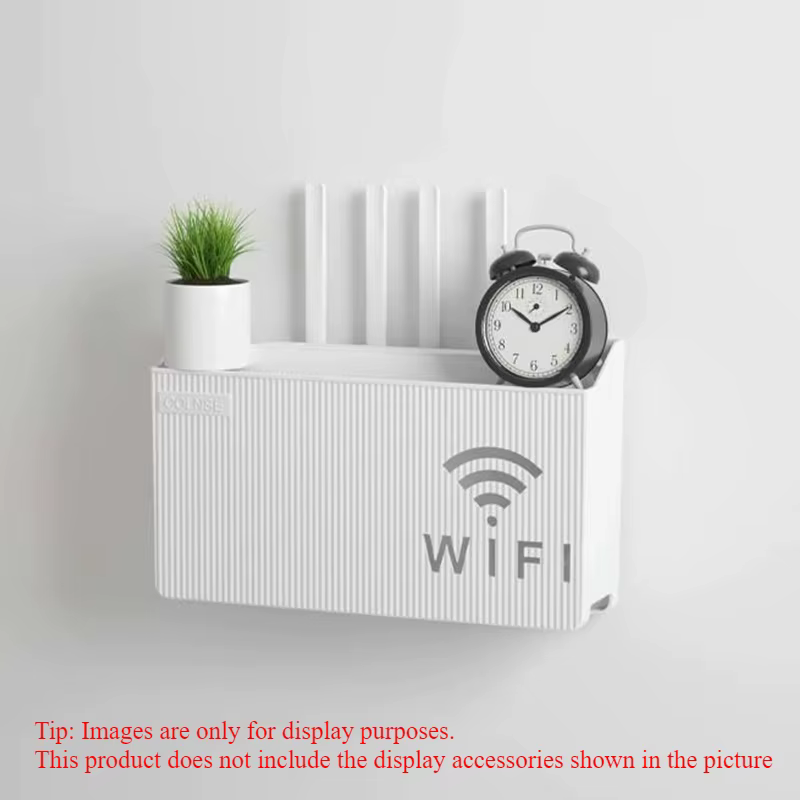 Boîtes de rangement murales, 1 pièce, stockage gratuit avec trous, décodeur TV wifi, étagère de rout