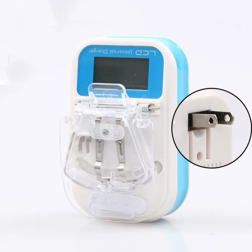 Chargeur USB de batterie Portable avec écran indicateur LCD, adaptateur de charge de prise US/EU pou