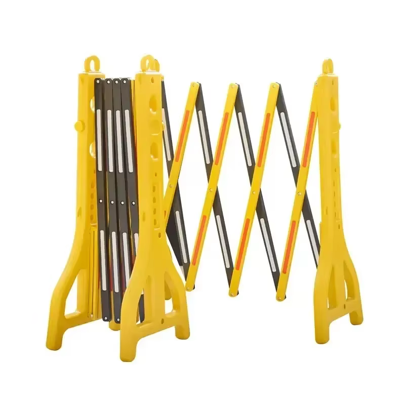 Barrière de sécurité pliable en plastique durable, clôture télescopique mobile, avertissement de séc
