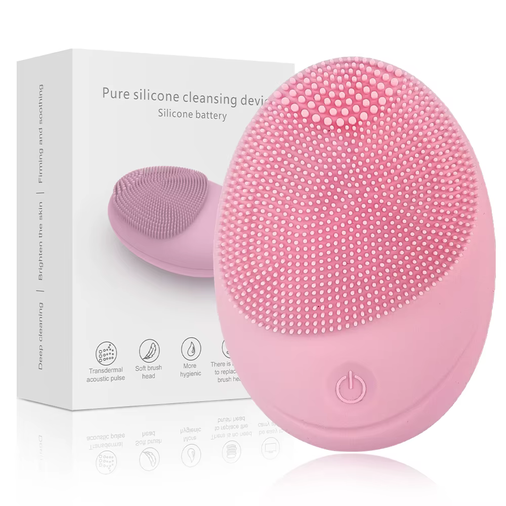 Brosse nettoyante pour le visage en silicone ultra hygiénique, brosse vibrante sonique imperméable p