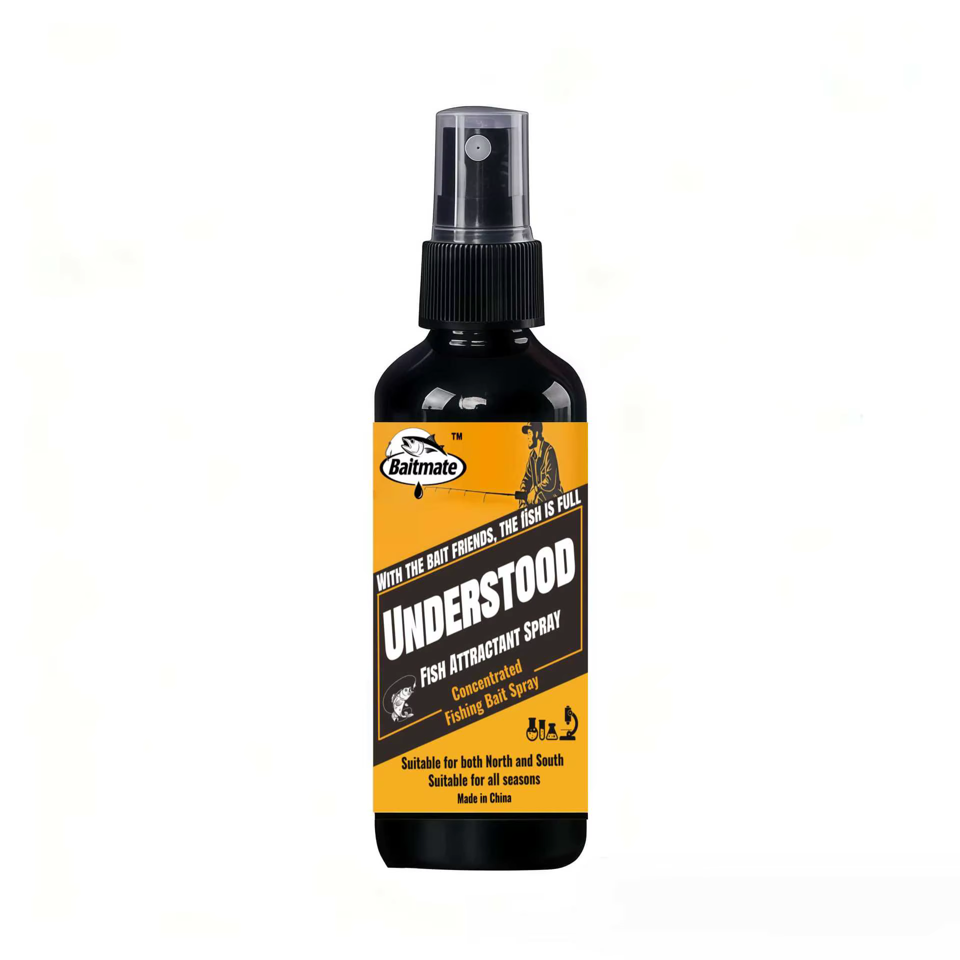 Spray Attractant pour Poissons 60 ml - Contient des appâts naturels pour attirer le bar, la truite, 