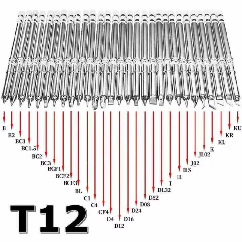 Pointes de fer à souder T12, outils de soudage, fer à souder électrique pour Kits de Station de soud