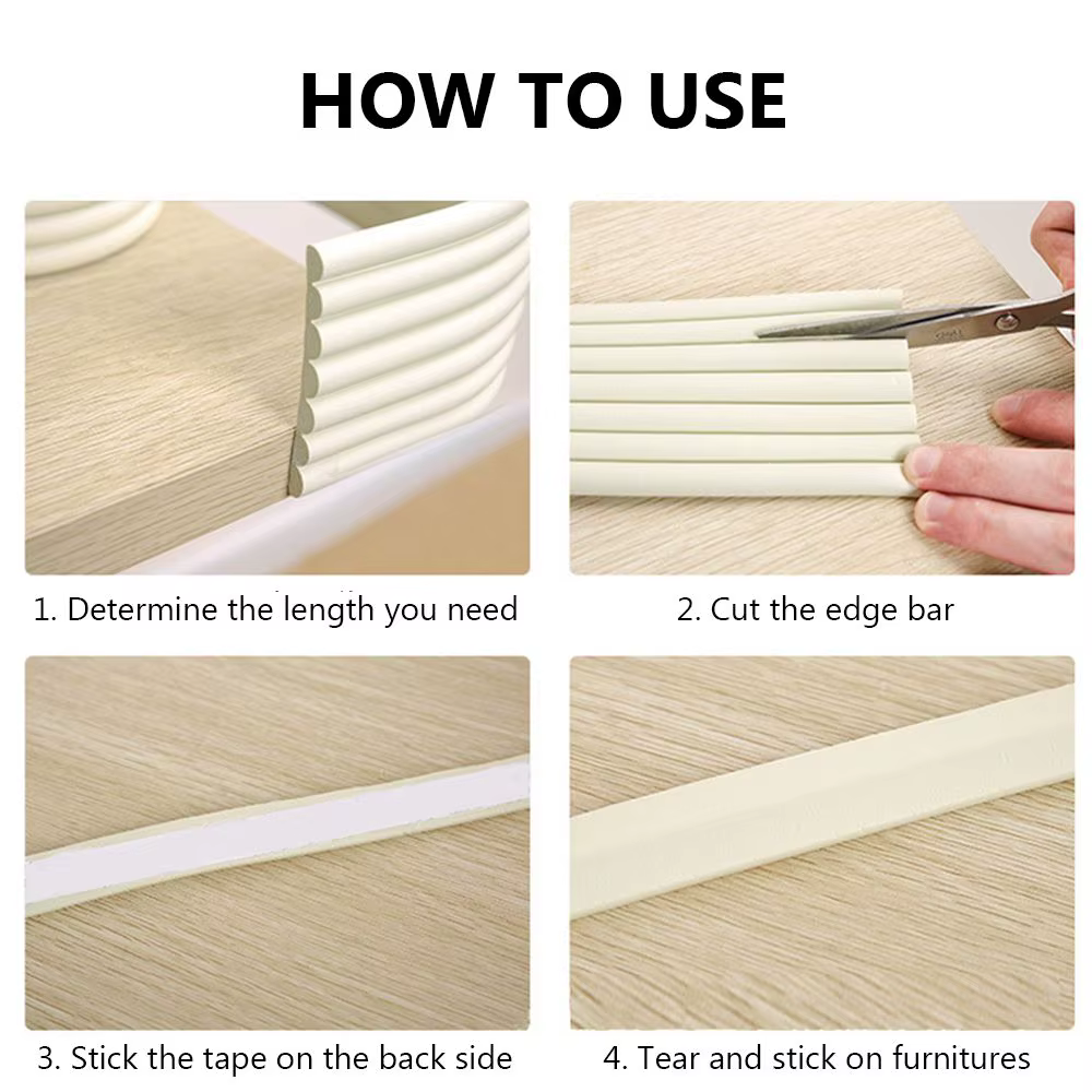 Bande de protection de bord de bureau de sécurité pour bébé, 2m, protection d'angle de Table, coussi