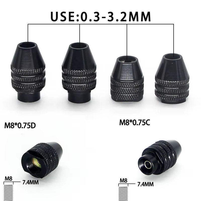 Mini perceuse à pince en laiton pour moteur électrique, adaptateur de mandrin, adaptateur de foret s