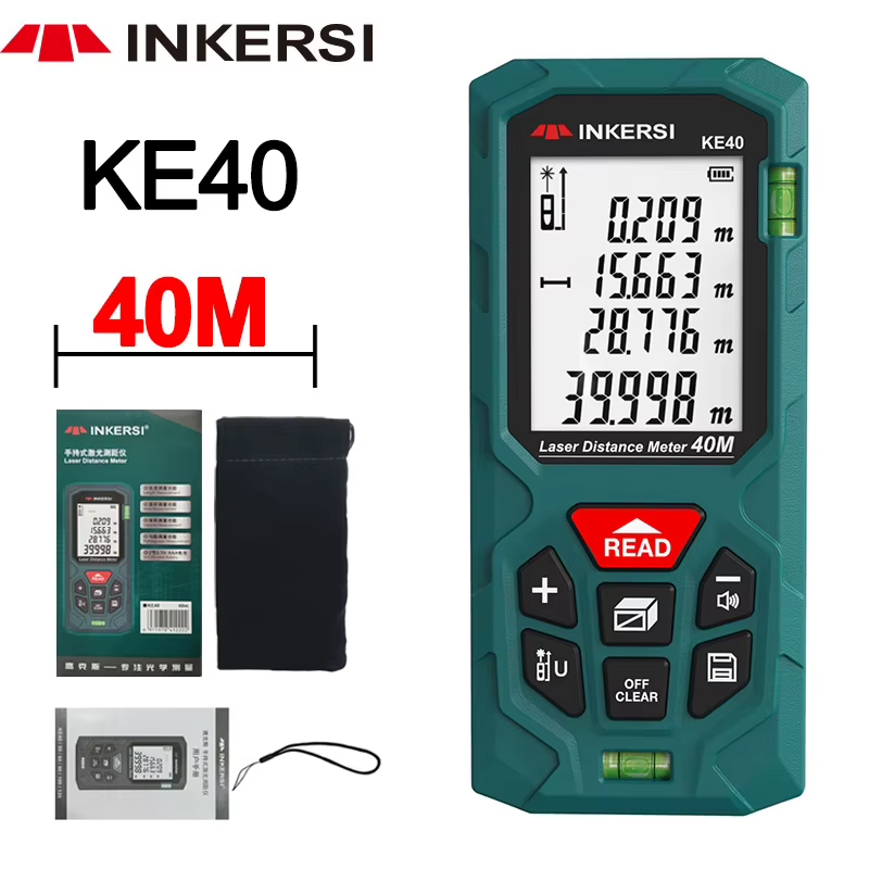 INKERSI-Télémètre laser numérique, ruban à mesurer, télémètre à roulette numérique, haute précision,