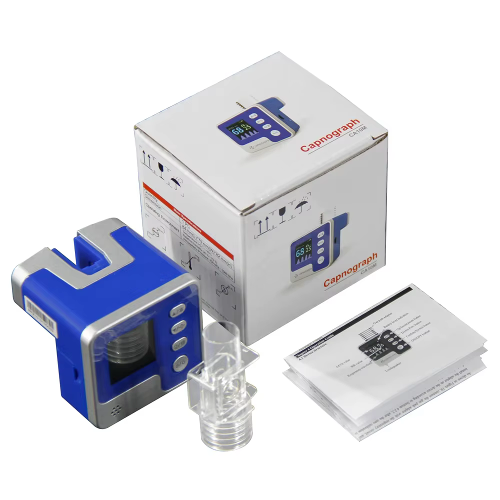 Fissurec CA10M-Moniteur Portable Etco2, Capnographe Fin d'Expiration, Adaptateur de Vaccination pour
