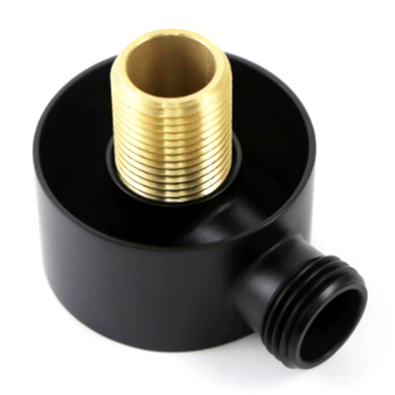 Connecteur de tuyau de douche rond en laiton, coude d'alimentation murale, accessoires de sortie d'e